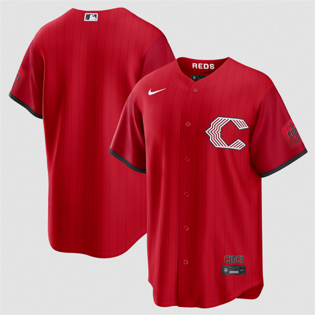 Men's Cincinnati Reds Blank Red 2026 City Connect Stadium Stitched Baseball Jersey